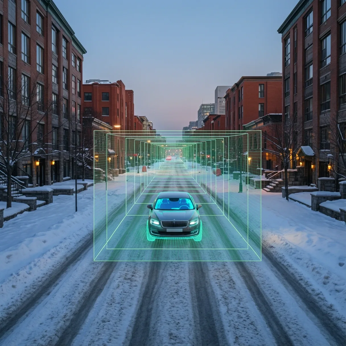 Machine perception visualization in northern climates