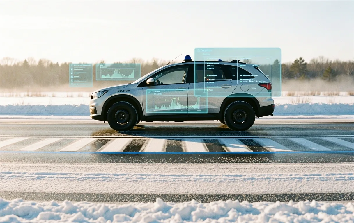 Autonomous vehicle sensor validation in winter conditions